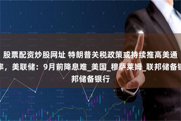 股票配资炒股网址 特朗普关税政策或持续推高美通胀率，美联储：9月前降息难_美国_穆萨莱姆_联邦储备银行
