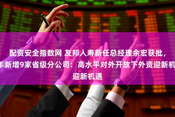 配资安全指数网 友邦人寿新任总经理余宏获批，5年新增9家省级分公司：高水平对外开放下外资迎新机遇