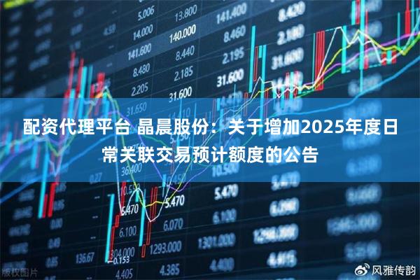配资代理平台 晶晨股份：关于增加2025年度日常关联交易预计额度的公告
