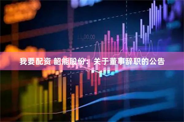 我要配资 韶能股份：关于董事辞职的公告